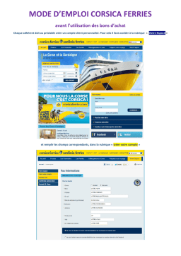 Corsica Ferries: Création de compte | Chat IA & PDF