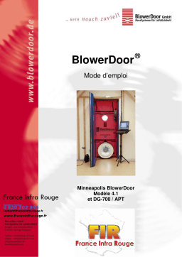 BlowerDoor Modèle 4.1 DG-700/APT: Mode d'emploi + IA