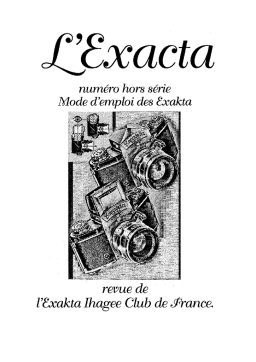 Exakta Kine, Varex VX Ila: Mode d'emploi | Chat IA & PDF