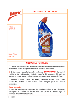 Gel 100 % détartrant Harpic: Chat IA et Téléchargement PDF