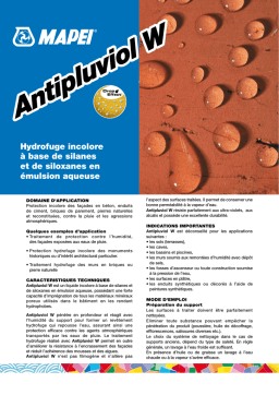 Mapei Antipluviol W Manuel utilisateur