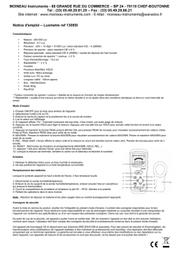 MOINEAU 1308SI Luxmètre : Manuel d'utilisation | AI Chat