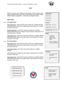 SOFIX Fiche technique | Chat IA & Téléchargement PDF