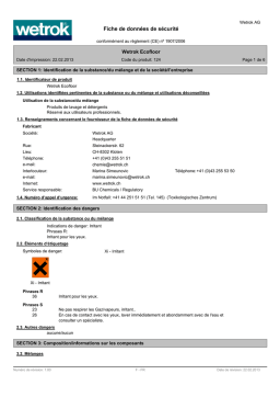Wetrok Ecofloor: Fiche de Sécurité + Chat IA