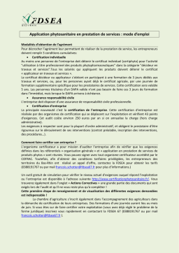 Agrément phytosanitaire: Mode d'emploi | AI Chat & PDF