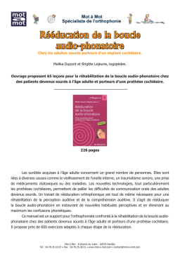 Rééducation audio-phonatoire: Chat IA & Téléchargement PDF