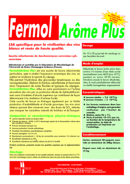 Fermol Arôme Plus Manuel utilisateur