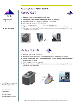 Canon PG40/50, CL41/51 : Mode d'emploi + Chat IA