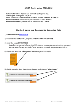 Carte ASLIE: Guide d'adhésion + Chat IA & PDF