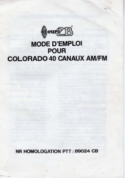 Colorado Radio CB Mode d'emploi | AI Chat & PDF