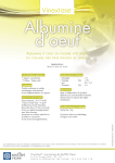 Albumine d'oeuf : Fiche Technique + IA Chat &amp; PDF