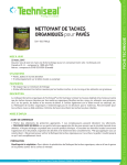 Techniseal Nettoyant de taches organiques Manuel utilisateur