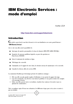IBM Electronic Services : Mode d'emploi + Chat IA