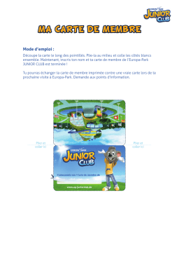 JUNIOR CLUB Carte de membre | Chat IA & PDF