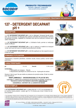 127 Détergent décapant: Fiche technique + IA