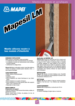 Mapei LM Mapesil LM Manuel utilisateur