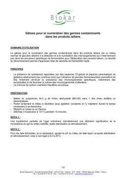 Biokar Diagnostics Gélose numération | AI Chat & PDF