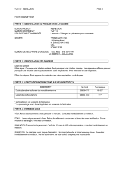 TM011C RED BARON: Fiche de Sécurité + Chat IA