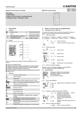 SAUTER NRT114F031/F041: Guide d'utilisation + Chat IA