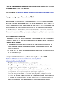 Job Line UBA : Guide d'utilisation | AI Chat & PDF
