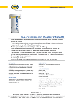 ZEP Super Penetrant Manuel utilisateur