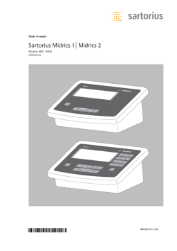 Sartorius Midrics MIS1, MIS2 : Mode d'emploi + Chat IA