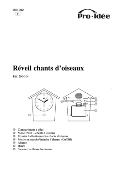 Pro·Idée 200-104 Réveil chants d'oiseaux | AI Chat & PDF