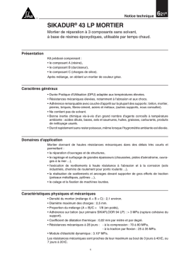 Sikadur 43 LP: Notice Technique + IA Chat & PDF