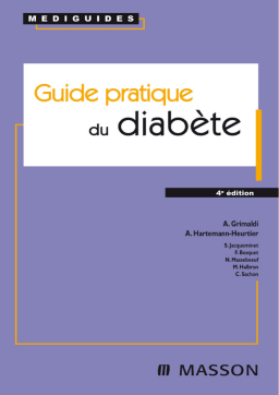 Masson Guide pratique du diabète Manuel utilisateur