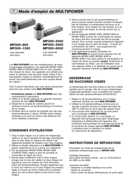 MULTIPOWER MP300-800 Mode d'emploi | AI Chat & PDF