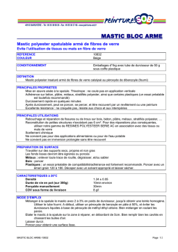 SOB MASTIC BLOC ARME Manuel utilisateur