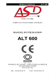 ASD ALT 600 : Mode d'emploi | AI Chat &amp; PDF Access