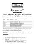 Blichmann F3-7, F3-14, F3-27 Manuel d'utilisation | AI Chat &amp; PDF