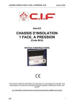 C.I.F BC6 Châssis Insolation : Aide IA & PDF en ligne