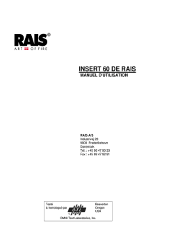 RAIS 60 Insert Manuel utilisateur