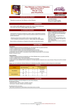 NESTLÉ Docello Flan Pâtissier/Crème : AI Chat & PDF