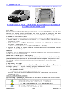 COVER Revêtement Intérieur Nissan NV200 | Guide IA & PDF