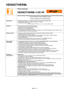 HENSOTHERM 3 KS HF Peinture Ignifuge | AI Chat & PDF