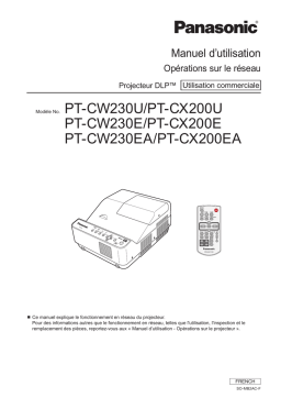 Panasonic PT-CW230U Manuel d'utilisation + AI Chat