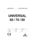 barbas Universal 70 Manuel utilisateur