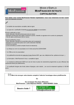 MonFinancier Retraite Capitalisation : AI Chat & PDF