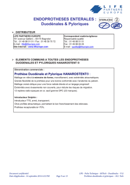 HANAROSTENT® : Fiche Technique | AI Chat & PDF