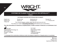 WRIGHT 3Di ORTHOLOC 142058-3 Manuel utilisateur