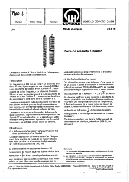 LEYBOLD 352 15 Mode d'emploi