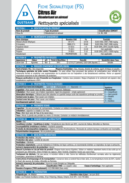 Dustbane Citrus Air Manuel utilisateur