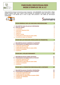 Parcours Individualisés : Mode d'emploi + AI Chat