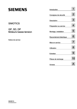 Siemens Moteurs basse-tension Mode d'emploi