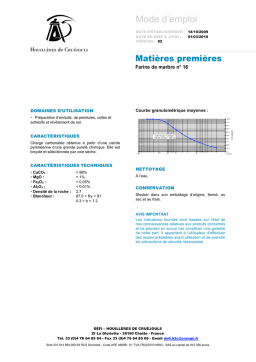 Manuel d'utilisation n° 16 Farine de marbre | Chat IA & PDF