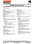 Soudal Mousse PU Multi Position: Fiche technique et IA