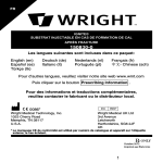 WRIGHT Ignite Mode d'emploi